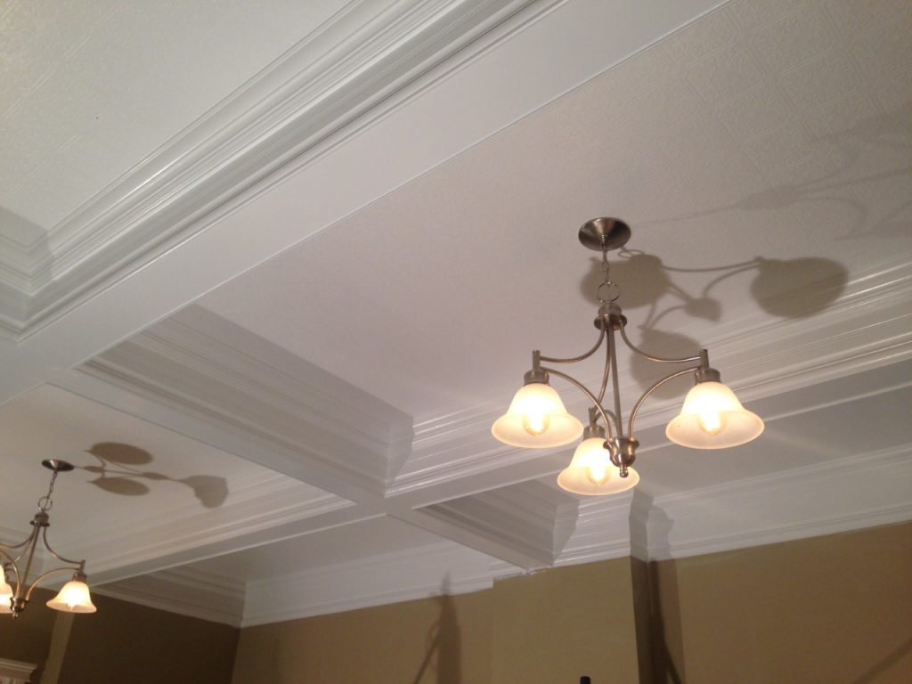 Coffered ceilings installed Coffered ceiling installation ...